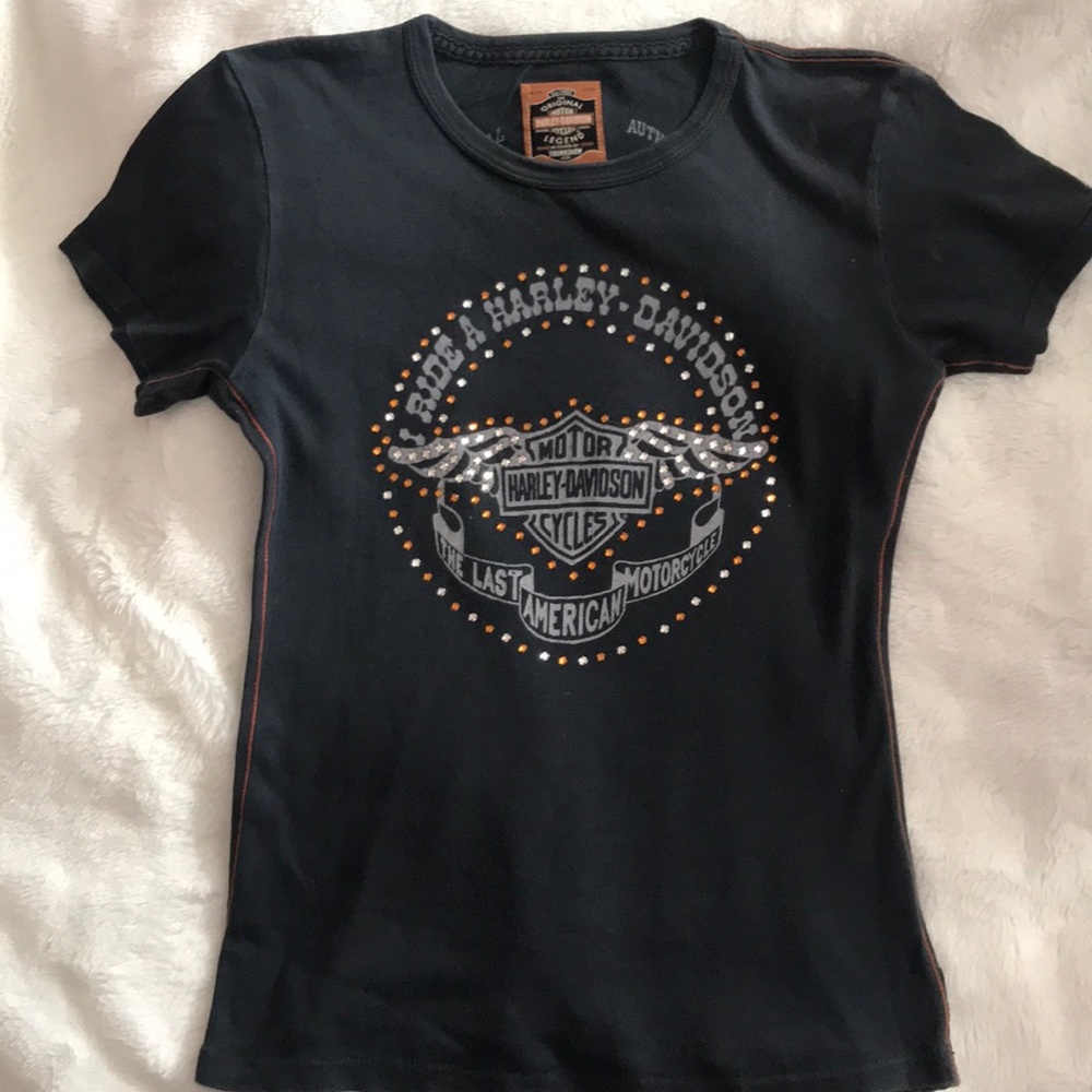 Original Harley Davidson Rhinestone Tee - Picture 2 of 10